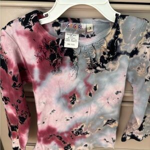 UGG Girl's Tie-Dye ruffle Long Sleeve skirt set kids size 3